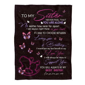 Blanket - Custom Blanket To My Sister Blanket Gift For Sister Fleece Blanket Gift For Christmas, Home Decor - Thegiftio UK