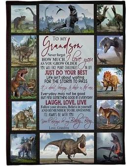 Blanket - To My Grandson You Will Always Be My Baby Boy From Grandma Blanket Gift For Christmas, Home Decor - Thegiftio UK