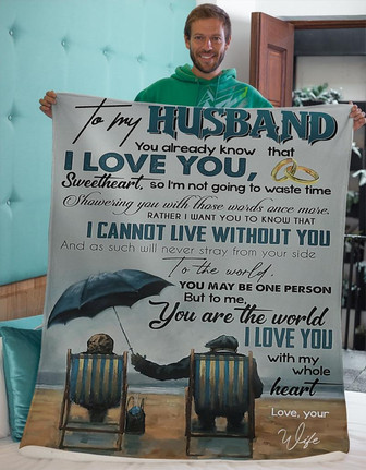 Blanket - To My Husband Blanket Sweetheart Fleece Blanket Gift For Christmas, Home Decor Bedding Couch - Thegiftio UK