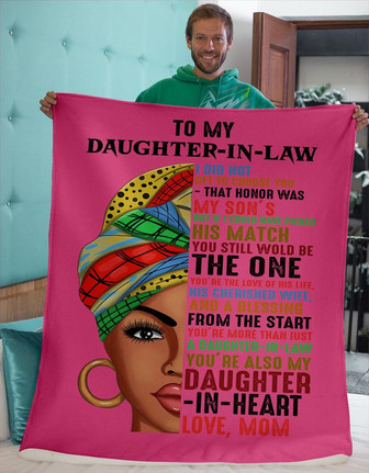 Blanket - To My Daughter In Law Fleece Blanket Gift For Christmas, Home Decor Bedding Couch Sofa Soft - Thegiftio UK