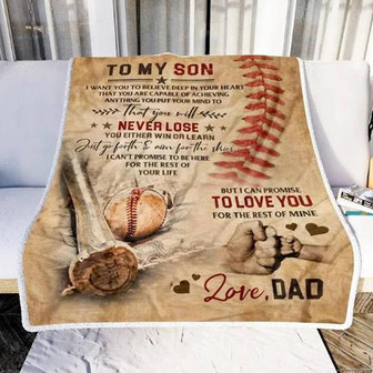 Blanket - Baseball Blanket, Dad To My Son Blanket Gift For Christmas, Home Decor Bedding Couch Sofa Soft - Thegiftio UK