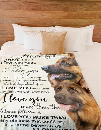Blanket - Dog Blanket - German Shephered To My Husband Fleece Blanket Gift For Christmas, Home Decor - Thegiftio UK