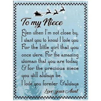 Blanket - To My Niece Aunt Love You Forever Always Christmas Gift Blanket Gift For Christmas, Home Decor - Thegiftio UK