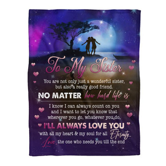 Blanket - To My Sister Fleece Blanket - Gift For Sister Gift For Christmas, Home Decor Bedding Couch - Thegiftio UK