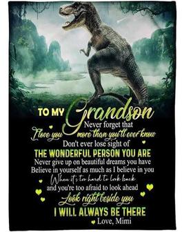 Blanket - To My Grandson ILl Always Be There From Mimi Blanket Gift For Christmas, Home Decor Bedding Couch - Thegiftio UK