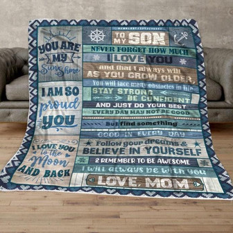 Blanket - To My Son Never Forget How Much I Love You Gift For Christmas, Home Decor Bedding Couch Sofa Soft - Thegiftio UK