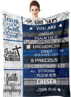 Blanket for Christian Friends Bible Gifts for Women Bible Verse Blankets with Inspirational Proverbs Scripture God Bless Throw Blankets - Thegiftio UK