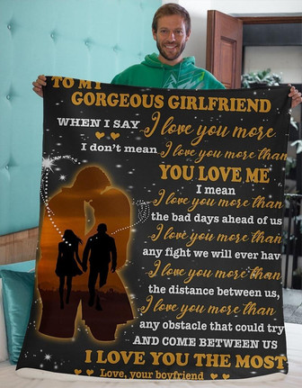 Blanket - To My Gorgeous Girlfriend Fleece Blanket Gift From Boyfriend Lover Gift For Christmas, Home Decor - Thegiftio UK