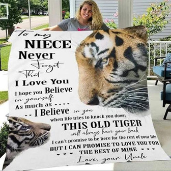 Blanket - Custom To My Niece Lion Blanket Gift For Niece Blanket Gift For Christmas, Home Decor - Thegiftio UK