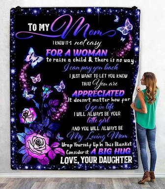 Blanket - To My Mom Throw Blanket, Butterfly Decoration, Grandson Gift For Christmas, Home Decor - Thegiftio UK