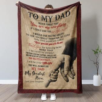 Blanket for Dad from Daughter - Blanket Gift On Birthday, Father's Day - Thegiftio UK