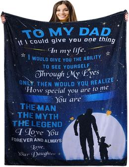 Blanket for Dad, Father from Daughter - Father's Day Blanket from Daughter - Thegiftio UK