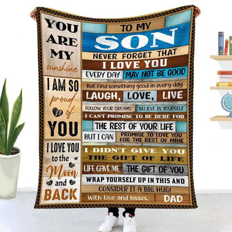 Blanket Dad To Son Never Forget That I Love You To My Son Blanket From Dad - Thegiftio UK