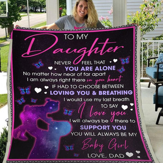 Blanket For Daughter From Dad I, To My Daughter Blanket Daughter And Dad Blanket - Thegiftio UK