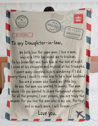 Blanket for Daughter-in-law, Gift for Daughter, Birthday Gift, Meaningful Gift, Gift for Her - Thegiftio UK