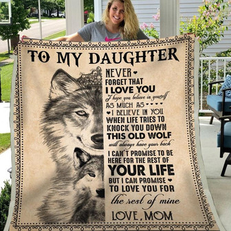 Blanket For Daughter Lion Crown Never Forget That I Love You -To My Daughter Blanket From Mom - Thegiftio UK