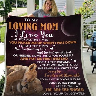 Blanket Daughter To Mom Mother's Day Blanket Lion Art I Love You For All The Times - Thegiftio UK