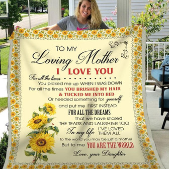 Blanket Daughter To Mother - Sunflowers I Love You For All A Times - Thegiftio UK