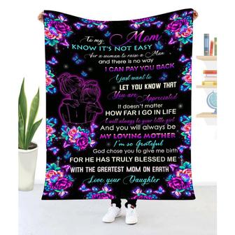Blanket Daughter-In-Law To Mother-In-Law Galaxy I Know It's Not Easy For A Woman Raise To A Man - Thegiftio UK