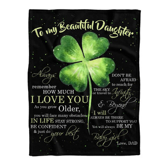 Blanket - To My Beautiful Daughter Fleece Blanket Gift For Christmas, Home Decor Bedding Couch Sofa Soft - Thegiftio UK
