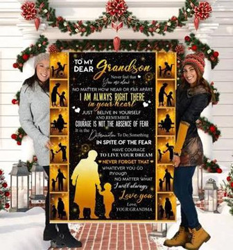 Blanket - To My Grandson From Grandma Love You Blanket Gift For Christmas, Home Decor Bedding Couch - Thegiftio UK