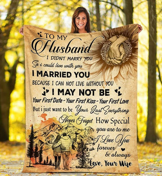 Blanket - To My Husband Camping Fleece Blanket Gift For Christmas, Home Decor Bedding Couch Sofa Soft - Thegiftio