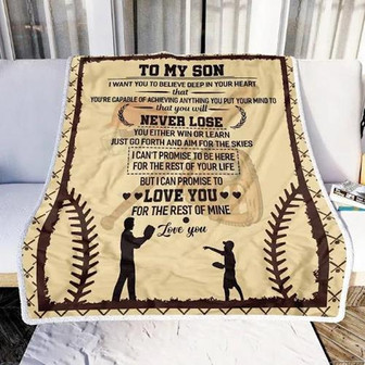 Blanket - Baseball To My Son Love Dad Blanket Gift For Christmas, Home Decor Bedding Couch Sofa Soft - Thegiftio UK