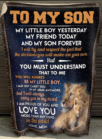 Blanket - To My Son I Am Proud Of You Gift For Son From Mom Fleece Blanket Gift For Christmas, Home Decor - Thegiftio UK