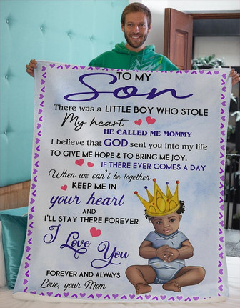 Blanket - Mom To My Son Fleece Blanket Gift For Christmas, Home Decor Bedding Couch Sofa Soft and Comfy - Thegiftio UK