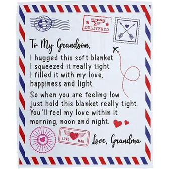 Blanket - To My Grandson for Grandson From Grandma Blanket Christmas Gift For Christmas, Home Decor - Thegiftio UK