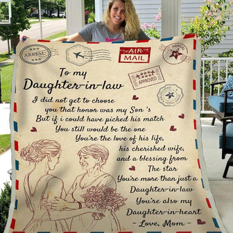 Blanket Gift For Daughter-In-Law, Blanket To My Daughter-In-Law From Mom-in-Law - Thegiftio UK