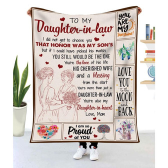 Blanket Gift For Daughter-In-Law, Blanket To My Daughter-In-Law From Mom-in-Law - Thegiftio UK