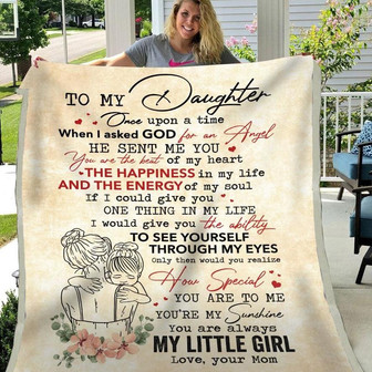 Blanket Gift For Daughter From Mom When I Asked God For An Angel - Thegiftio UK