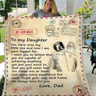 Blanket Gift For Daughter You Were Once My Little One To My Daughter Blanket From Dad - Thegiftio UK