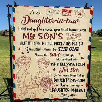 Blanket Gift For Daughter-In-Law, Blanket To My Daughter-In-Law From Mom-in-Law - Thegiftio UK