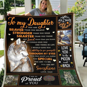 Blanket Gift For Daughter You Are My Sunshine Love From Dad - To My Daughter Blanket From Dad - Thegiftio UK