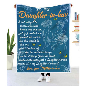 Blanket Gift For Daughter-In-Law, Blanket To My Daughter-In-Law From Mom-in-Law - Thegiftio UK