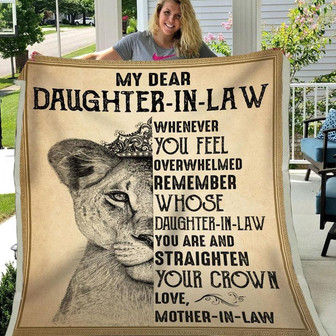 Blanket Gift For Daughter-In-Law Remember Whose Daughter You Are And Straighten Your Crown - Thegiftio