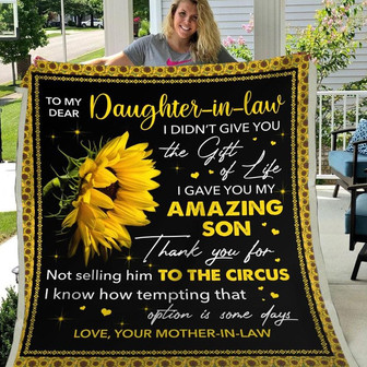 Blanket Gift To My Dear Daughter-In-Law From Mother-in-Law Thanks For Not Selling My Son - Thegiftio UK