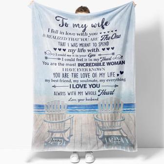 Blanket Gift Ideas for Wife, Beach Chairs You Are The Incredible Woman Blanket - Thegiftio UK