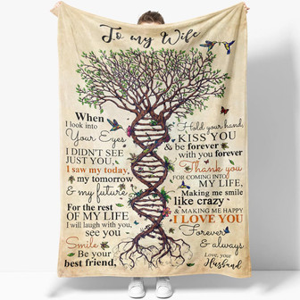 Blanket Gift Ideas For Wife, Tree Of Life Blanket, To My Wife Blanket - Thegiftio UK