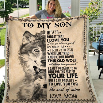 Blanket Gift For Son Lion Crown Art Never Forget That I Love You - To My Son Blanket From Mom - Thegiftio UK
