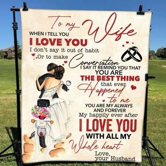 Blanket Gift For Wife I Love You With All My Whole Heart - Wedding Banket - Thegiftio UK