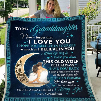Blanket To My Granddaughter From Grandma Never Forget That I Love You Grandma And Granddaughter Blanket - Thegiftio UK