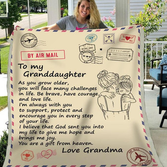 Blanket To My Granddaughter From Grandma As You Grow Older You'll Face Many Challenges - Thegiftio UK