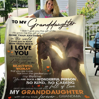 Blanket To My Granddaughter I Am Proud To Call You My Granddaughter I Love You - Thegiftio UK