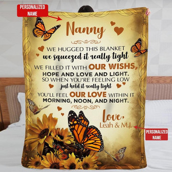 Blanket Grandma To Granddaughter Butterfly We Hugged This Blanket - Thegiftio UK