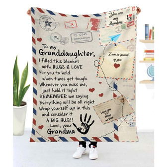 Blanket Grandma To Granddaughter I Filled This Blanket With Hugs & Love - Thegiftio UK