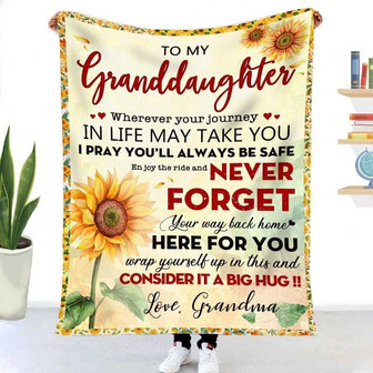 Blanket Grandma To Granddaughter Wherever Your Journey In Life May Take You - Thegiftio UK