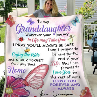 Blanket Grandma To Granddaughter Wherever Your Journey In Life May Take You - Thegiftio UK